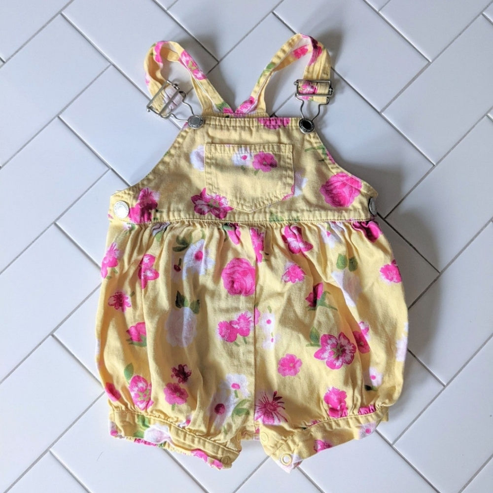 Floral Yellow Overalls